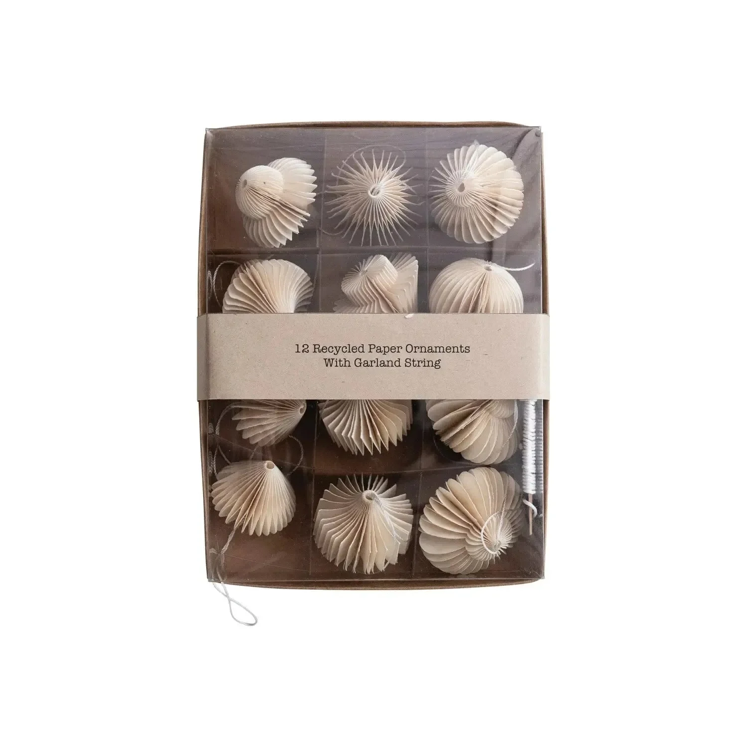 Recycled Paper Honeycomb Ornament Garland String Set