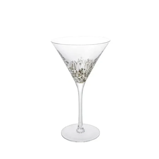Golden Confetti Martini Glass